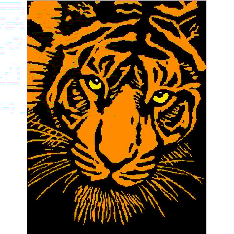 Grid of Tiger Head