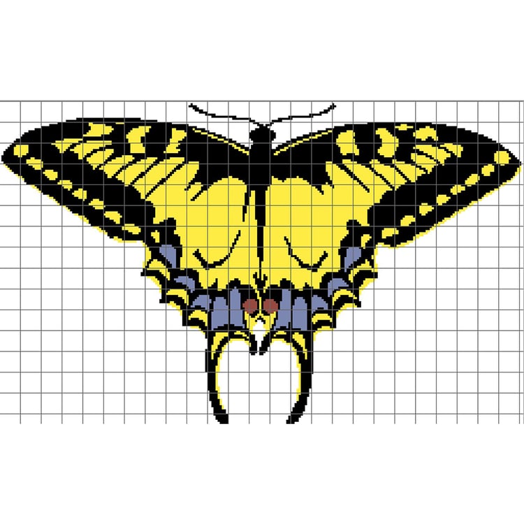 Grid of swallowtail butterfly