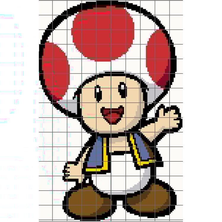 Grid of Toad  - Super Mario Bros