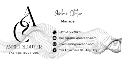 Customizable Elegant, feminine initials Email Signature Template for Canva - Small Business Branding, white