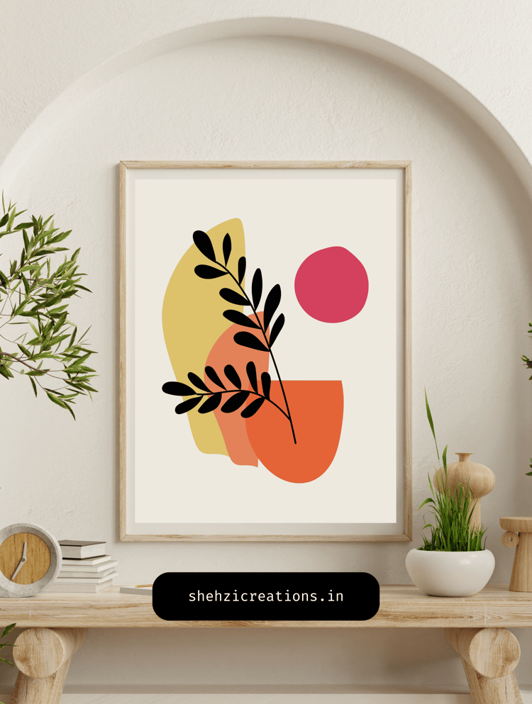 Enchanting Brushstrokes: Bohemian Wall Art - Abstract Print Collection