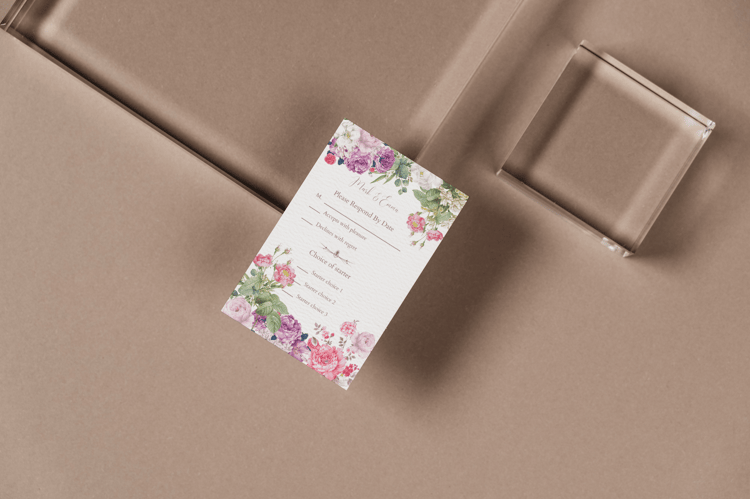 Lush Floral RSVP Card | Customizable Canva Template | Digital. Mock image