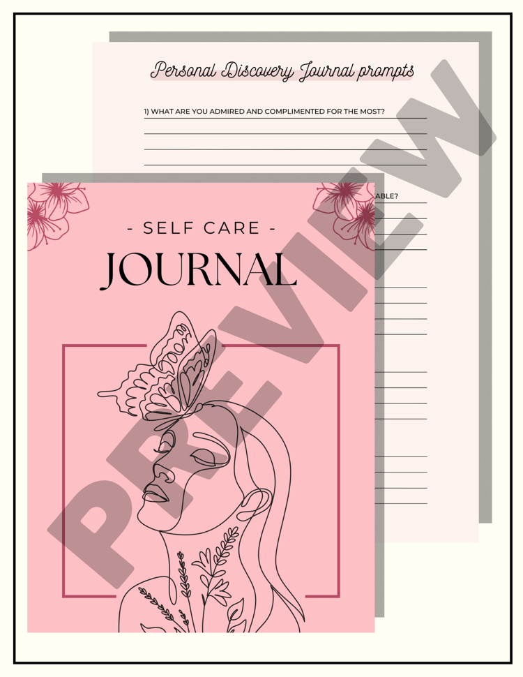 Self Care Journal with personal question and answers Bullet Journal Planning System Self Help Journal Gratitude Journal