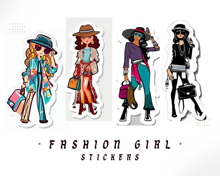 Experience Style and Glamour with Fashion Girl Stickers