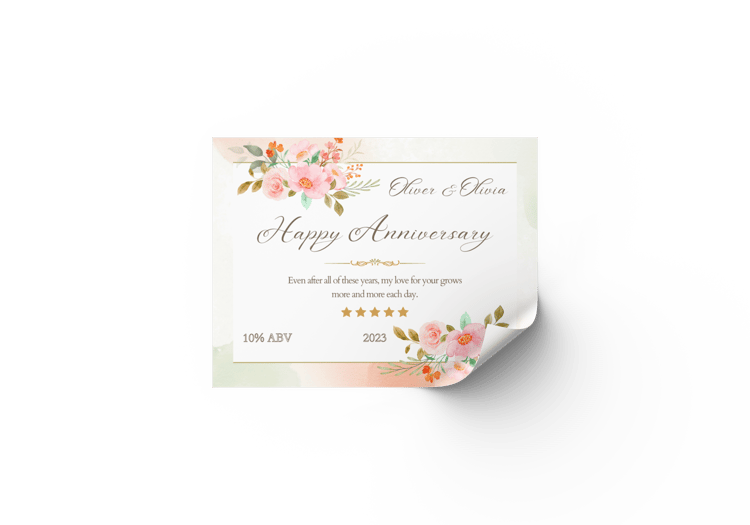 Soft Pink Floral Watercolor Sticker Label 4"x3" | Customizable Canva Template | Digital Download. Mock sticker