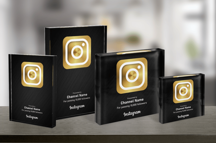 Black and gold Instagram Creator Award