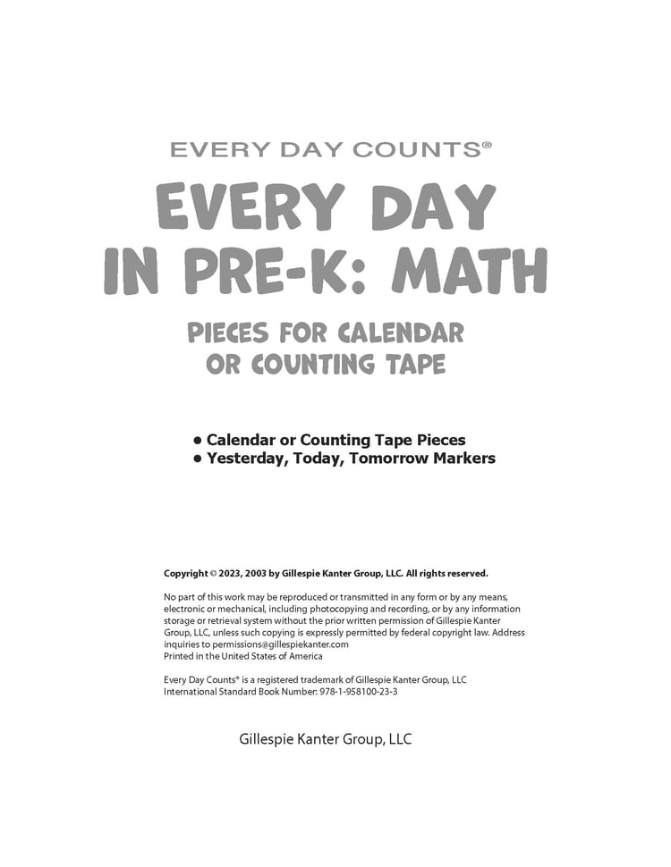 Every Day Counts Grade 2 Calendar Pieces - Payhip