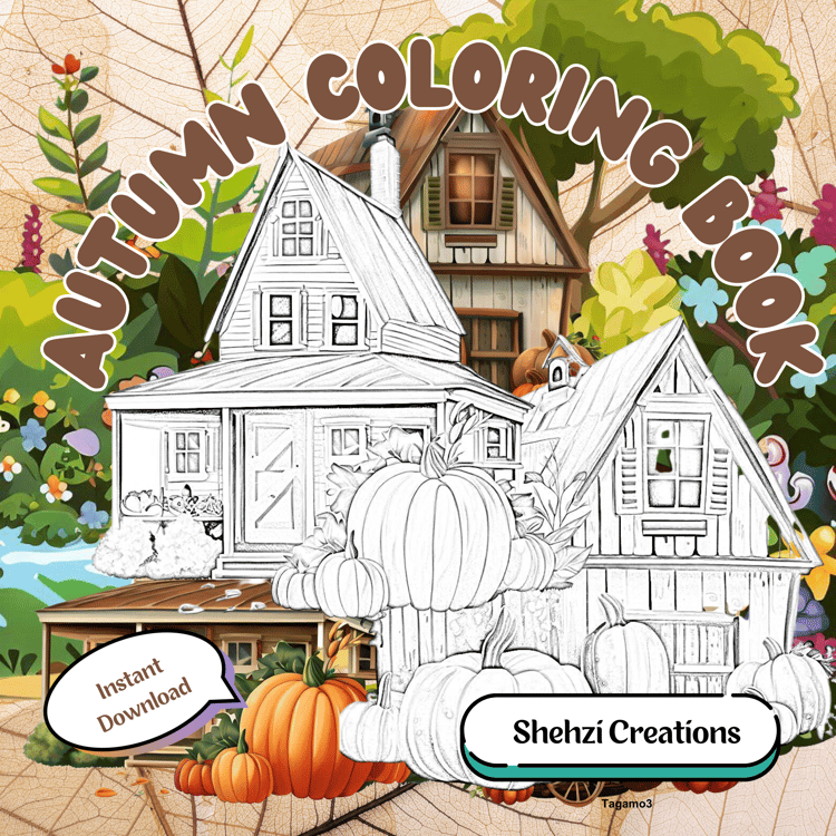 Instant Download: Autumn Scenes Clipart Collection with Cozy Fall Vibes | 40 PNG Images