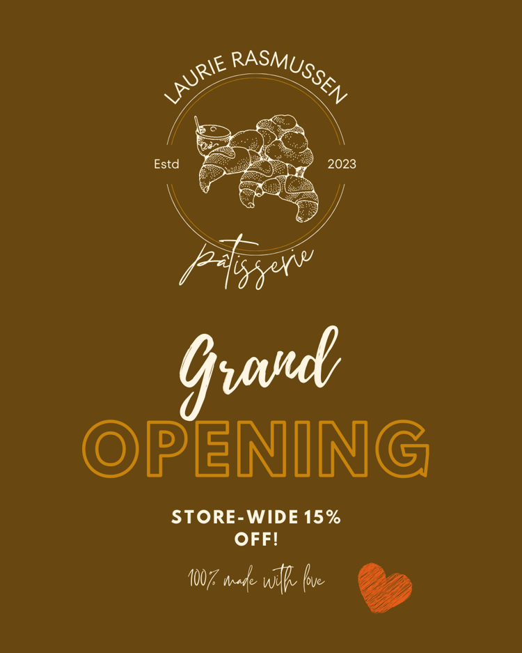 Customizable Classic line-drawn pastries Instagram Post Portrait Template for Canva - Small Business Branding, brown