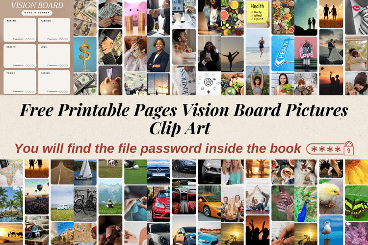 Read ebook [PDF] 2024 Vision Board Clip Art Book
