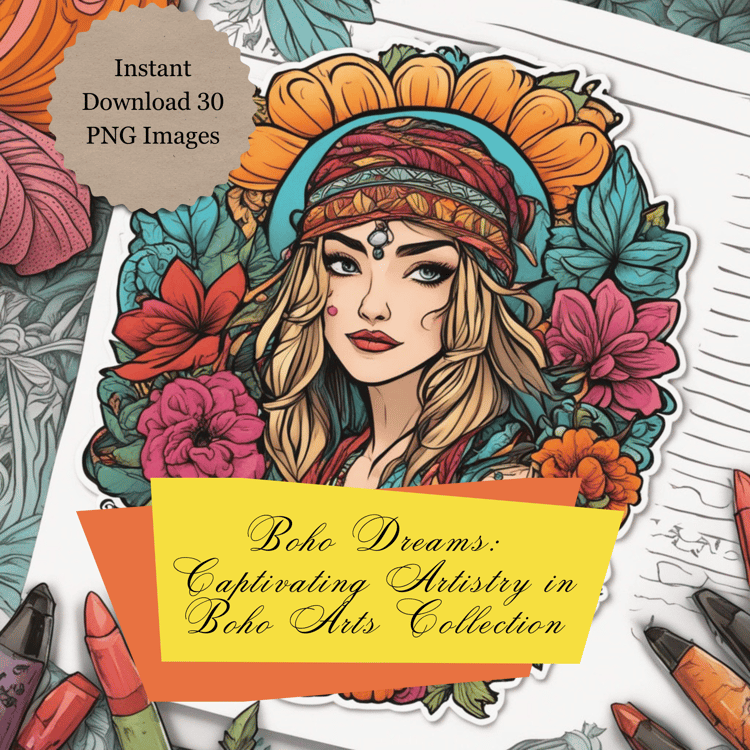 Boho Dreams: Captivating Artistry in Boho Arts Collection | Instant Download