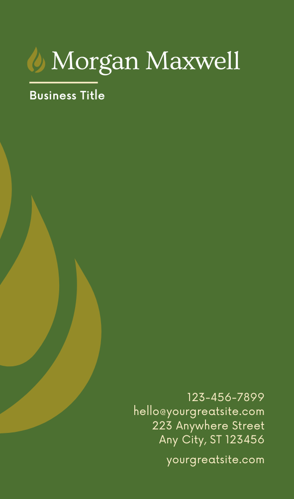 Green and White Elegance Professional Stylish Business Card front.png