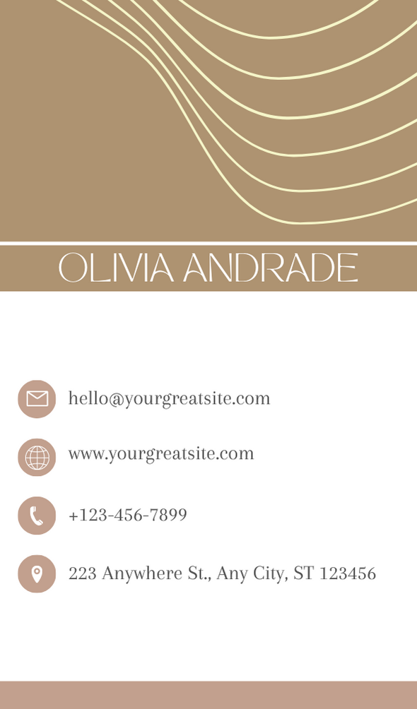 Elegant Beige and White Photo Business Card back