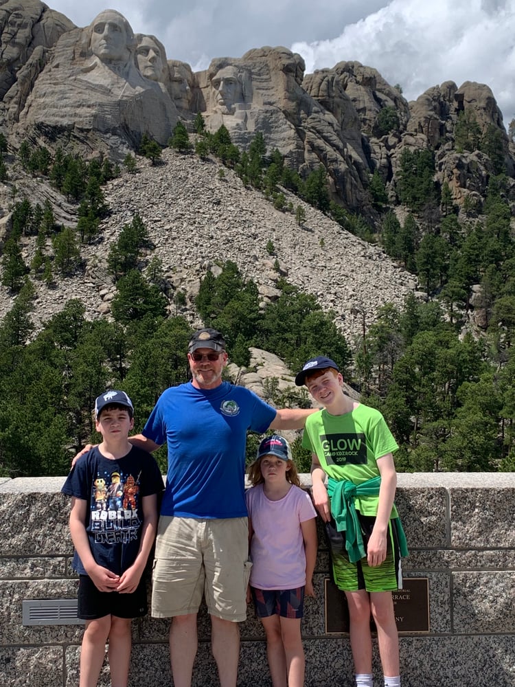 family at Rushmore