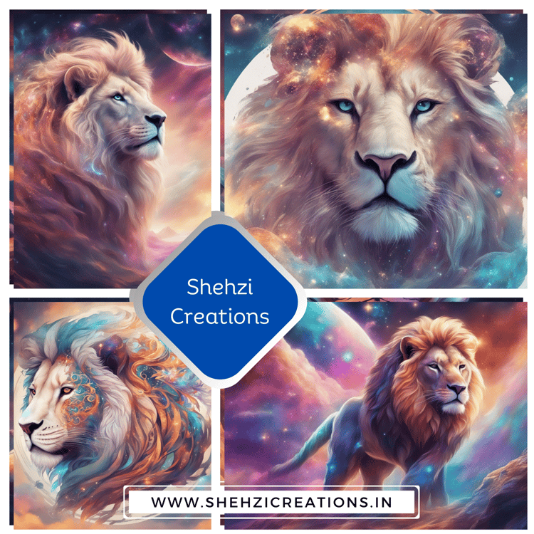 Beautiful Cosmic Lion in a Dream | Instant Download Collection