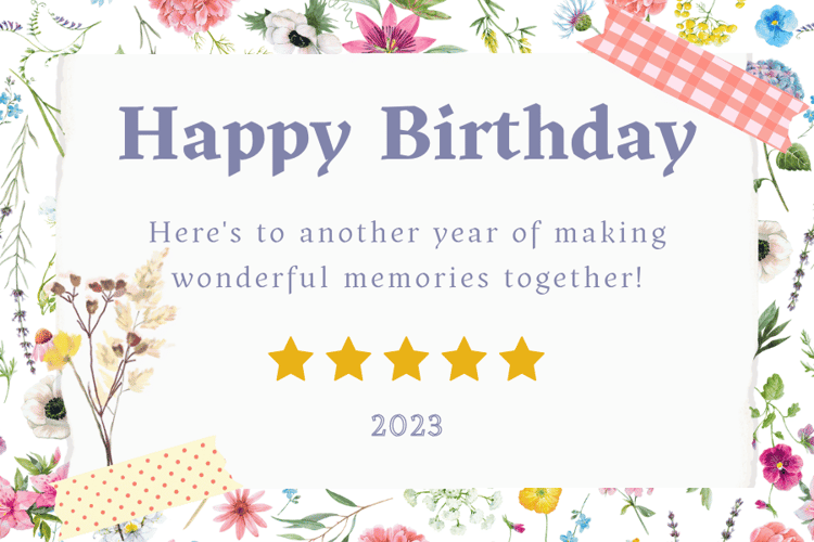 Cute Pastel Floral Photo Frame Sticker Label 3"x2" | Customizable Canva Template | Digital. Design