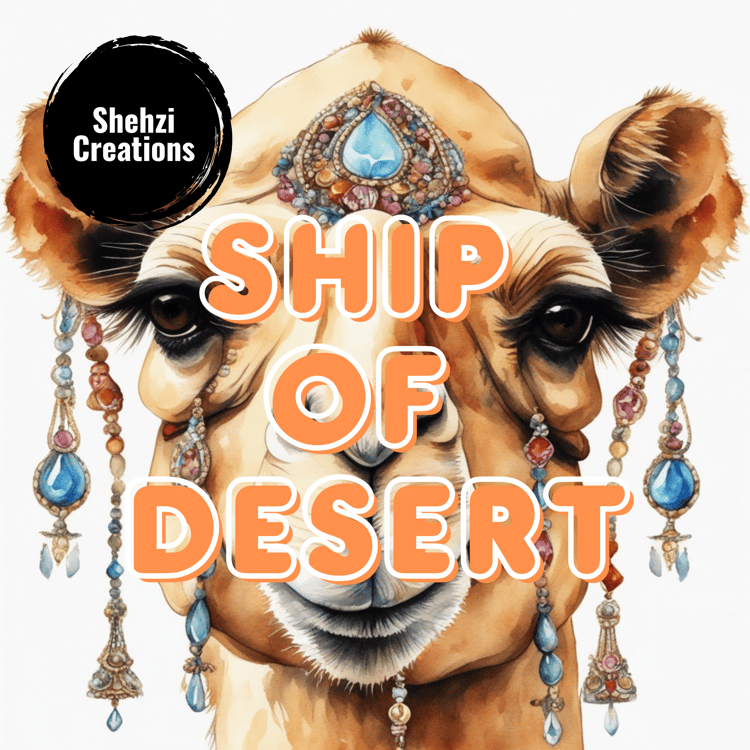 Arabian Nights Wildlife: Instant Download Watercolor Clipart Set