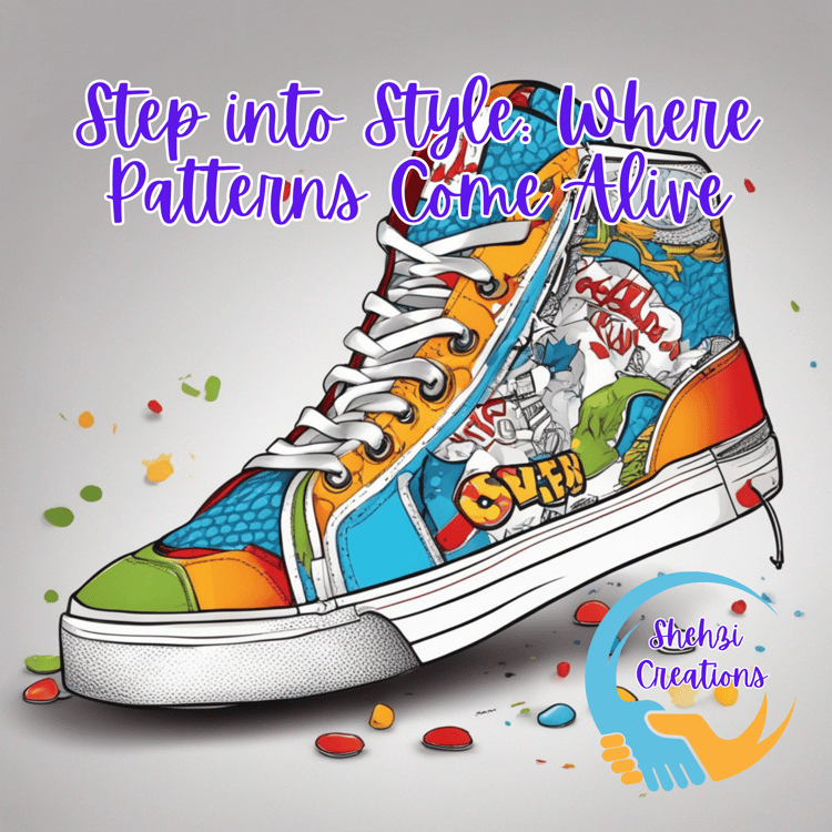 Fashionable Steps: Shoe Design Patterns | Instant Download | 20 PNG Images