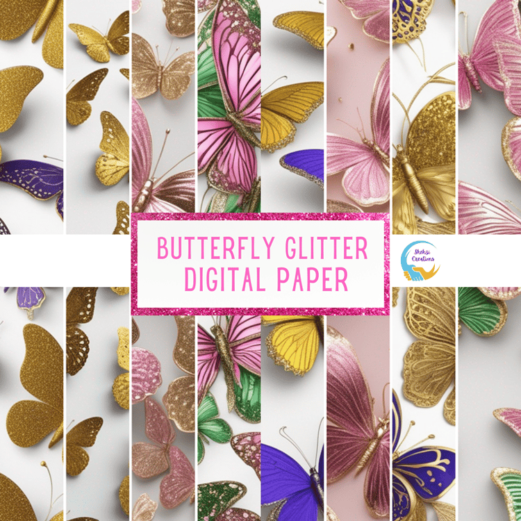 Discover Elegance: Beautiful Butterfly Digital Paper | Instant Download