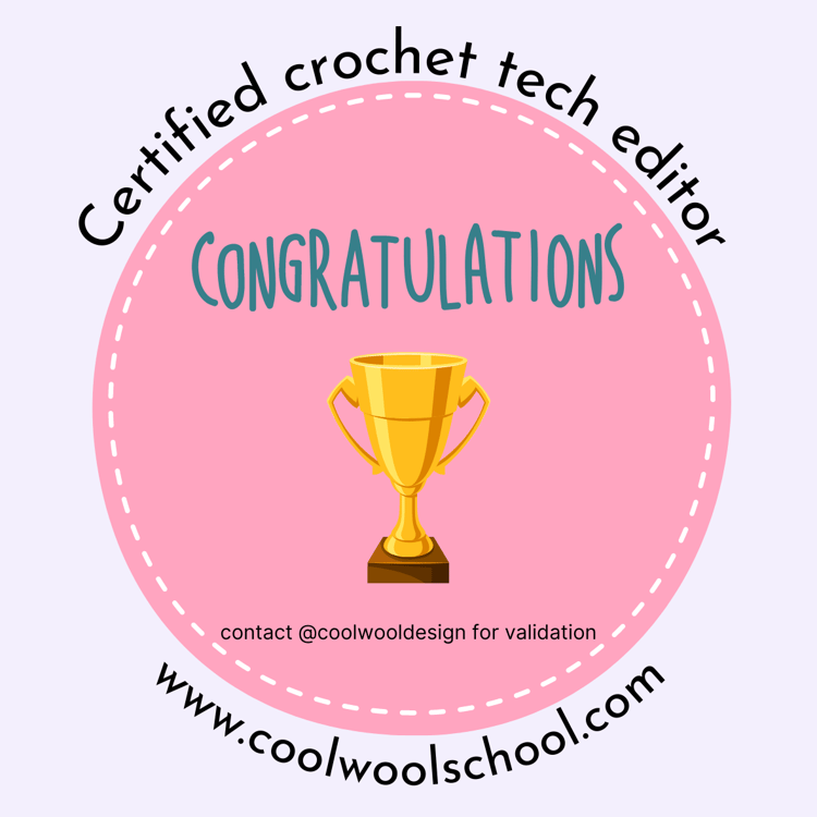 crochet tech editor certified
