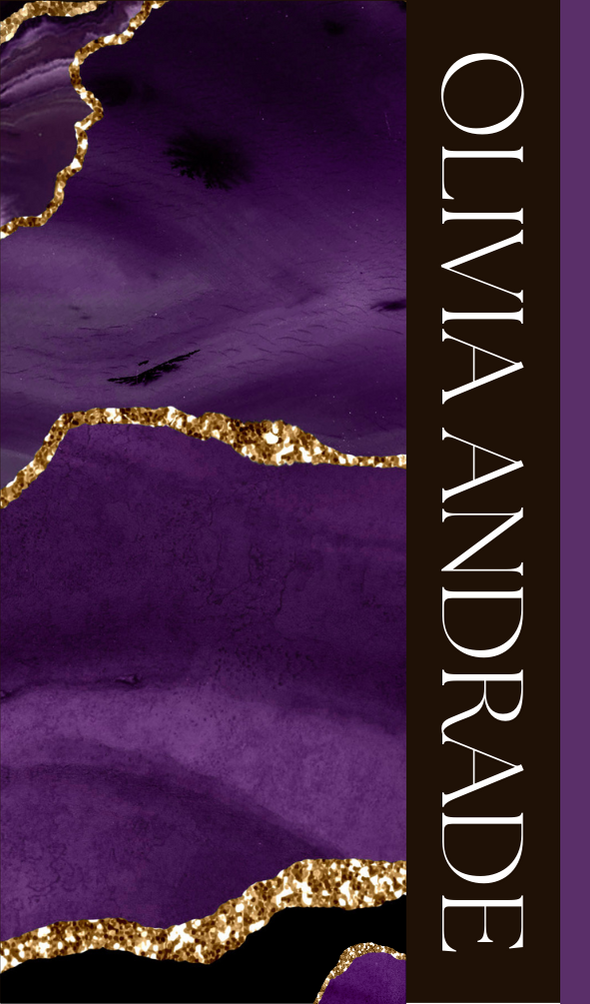 Elegant silk effect with gold glitter Simple wave Design Business Card. ✨💼 A dark purple, and black at the back with stylish font business details front