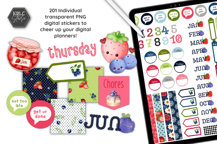 Holly Jolly Golly – Planner Stickers Graphic by KRLC Studio
