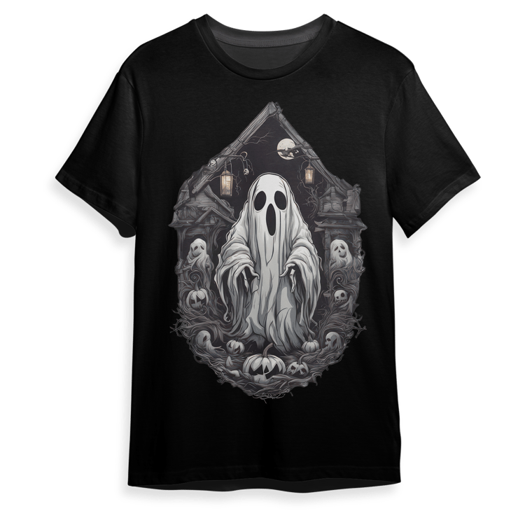 Halloween Ghost T-Shirt Design Available in PNG Format