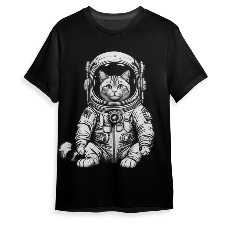 Cute Astronaut Cat Astronaut T-Shirt Design Available in PNG Format