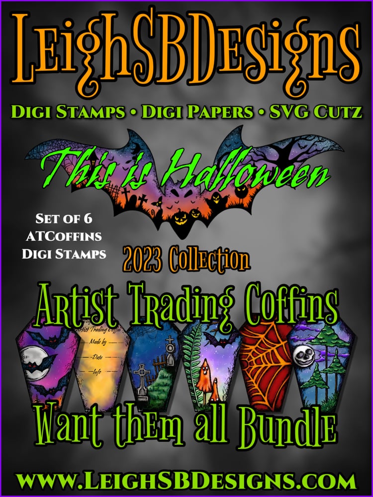 LeighSBDesigns Halloween Artist Trading Coffins Bundle