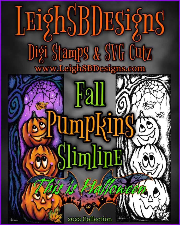 LeighSBDesigns Fall Pumpkins Digi Stamp