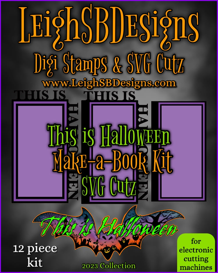 LeighSBDesigns This is Halloween Make-a-Book SVG Cutz