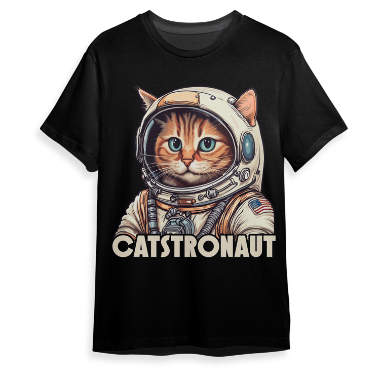 Catstronaut Astronaut T Shirt Design Available in PNG Format