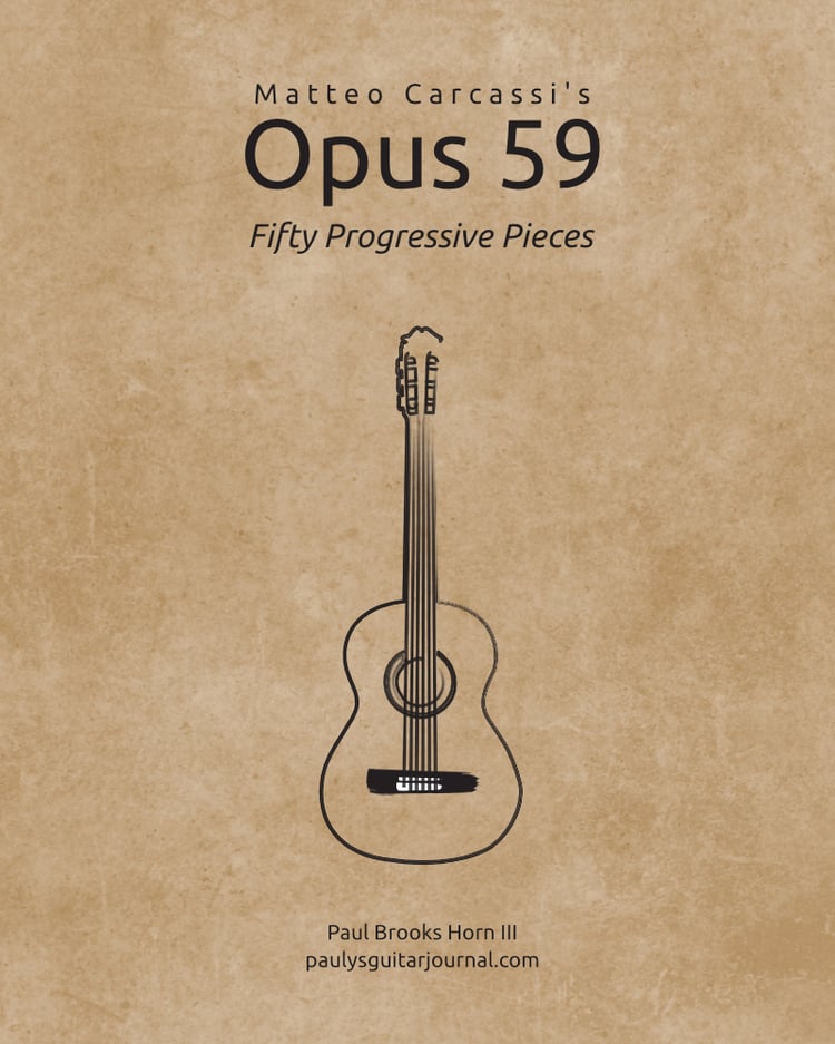 Matteo Carcassi's Opus 59 Cover