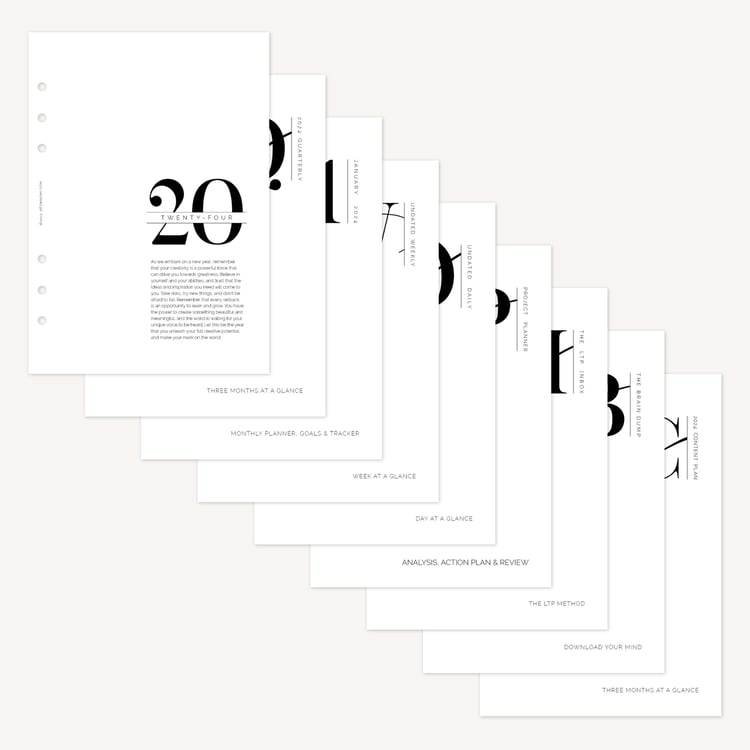 The Complete Essentialist - Bundle of Printable A5 Planner Inserts