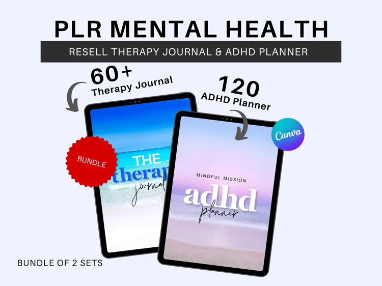 PLR Mental Health Digital Planner Bundle