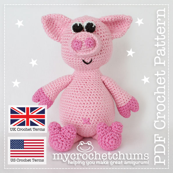 Cover image for Amigurumi Crochet PDF Pattern for Chunky Pig