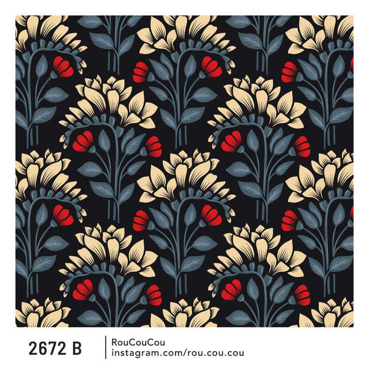freesia floral pattern design