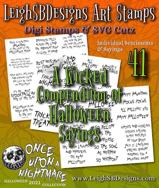 LeighSBDesigns A Wicked Compendium of Halloween Sayings