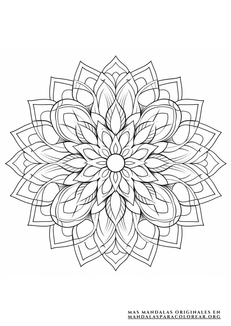 Mandala para Colorear, listo para descargar e Imprimir en PDF