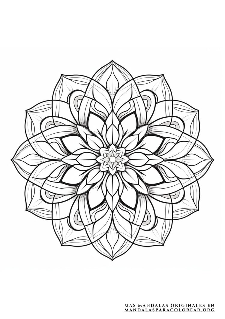 Mandala para Colorear de Descarga Gratuita en PDF