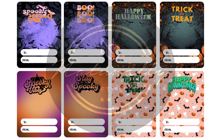 Halloween candy cards, Halloween party favors, trick-or-treat cards, candy cards, Halloween goodie bags, Halloween decorations, halloween desk decor, Halloween office decor, Halloween classroom decor, Halloween table decor, halloween favors, halloween tre