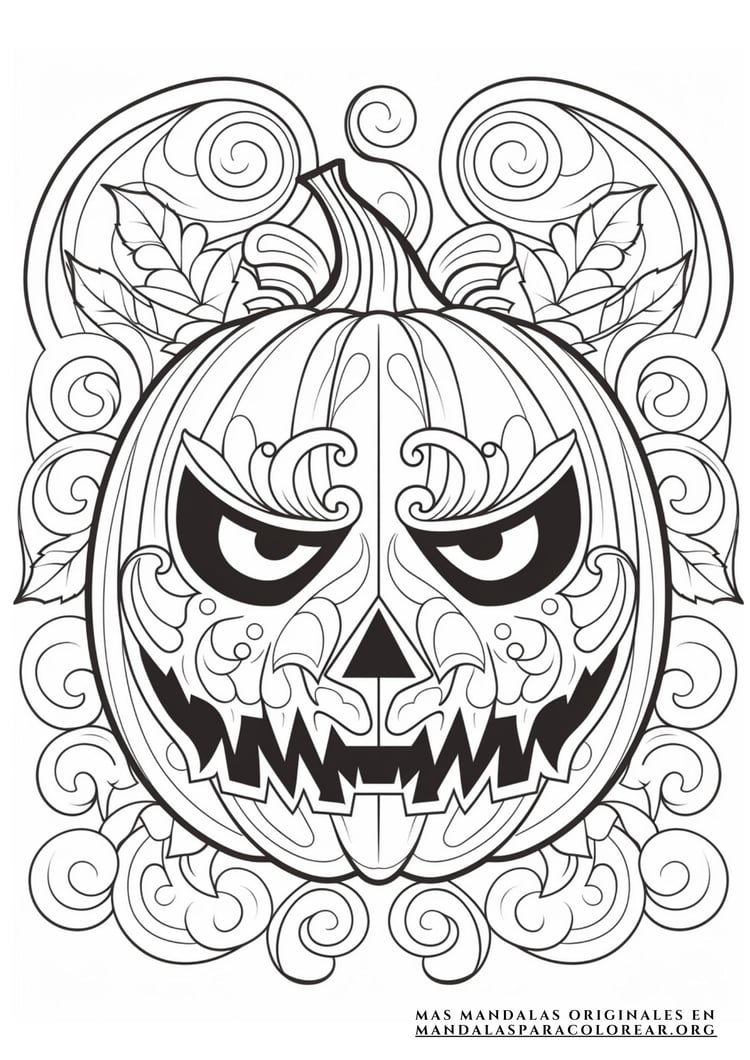 Mandala en PDF de Halloween para Descargar e Imprimir Gratis