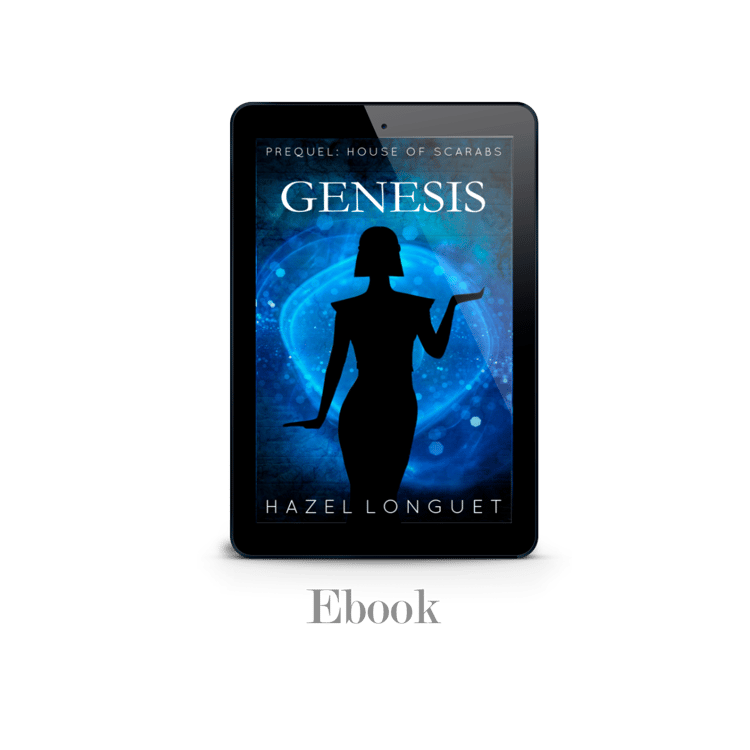 Genesis ebook by Hazel Longuet. Cover on an ipad