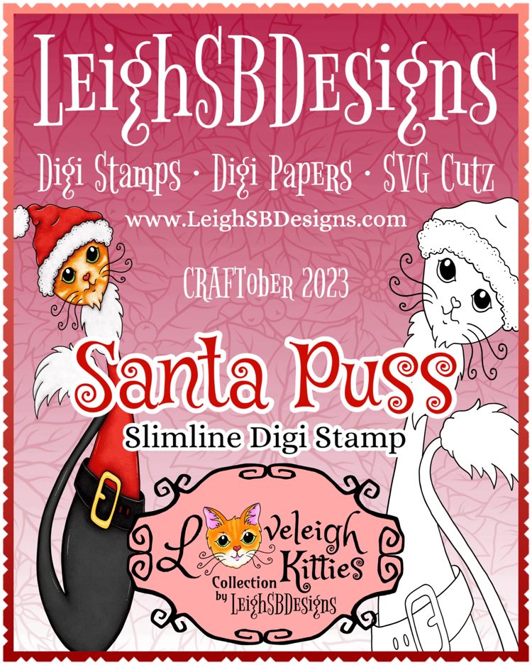 LeighSBDesigns Santa Puss
