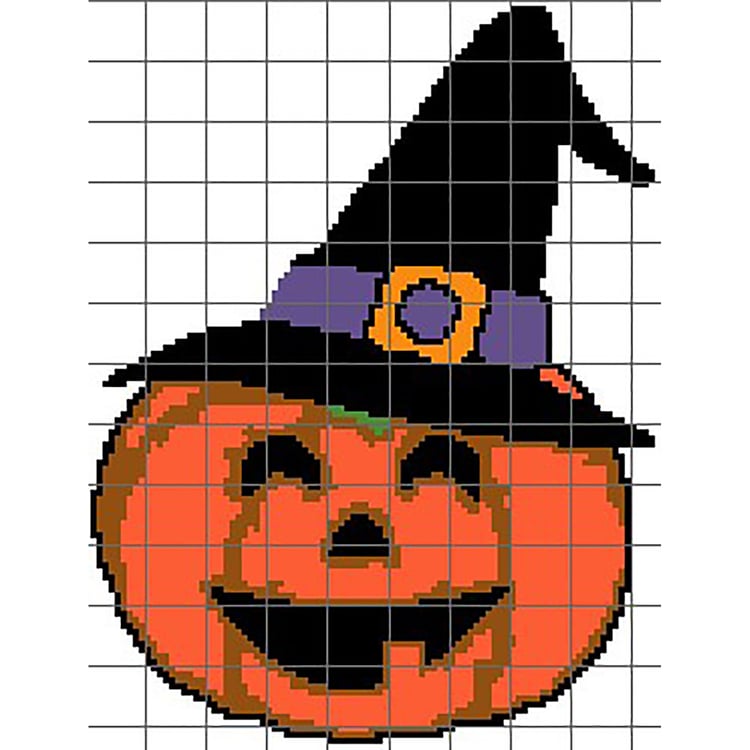 Grid of Halloween Pumpkin