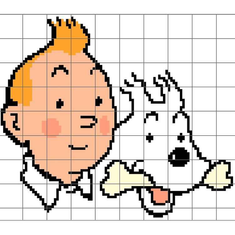 Grid of Tintin and Milou - The Adventures of Tintin