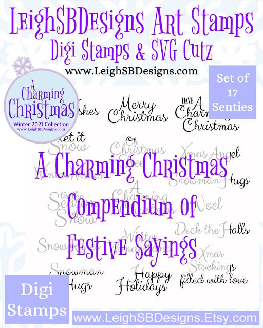 LeighSBDesigns A Charming Christmas Compendium of Festive Sayings