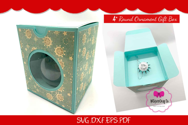 2.75 Round Ornament Box, Christmas Gift BoxI Box Template - Payhip