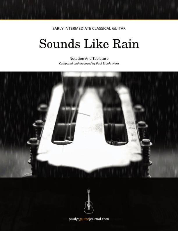 Sounds Like Rain Guitar Sheet Music with Tablature Cover