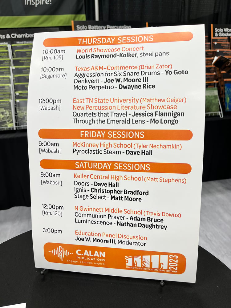 C. Alan PASIC performance schedule